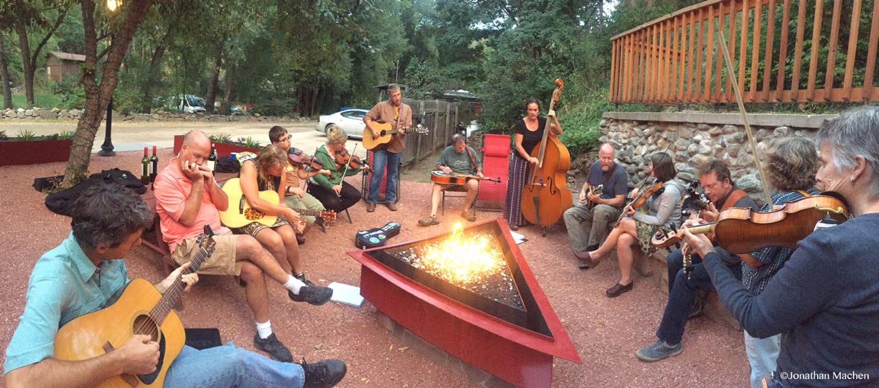 Live music at A-Lodge in Boulder, Colorado